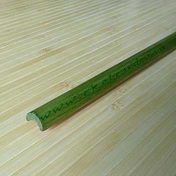 Планка для внешнего угла из бамбука зелёная фото