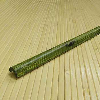 Планка бамбуковая для внешнего угла зелёная с рисунком фото