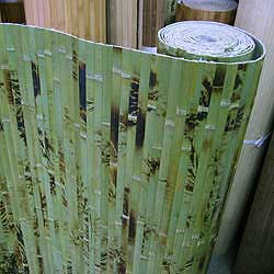 Бамбуковые обои зелёные с рисунком 90 см